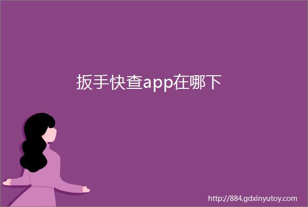 扳手快查app在哪下